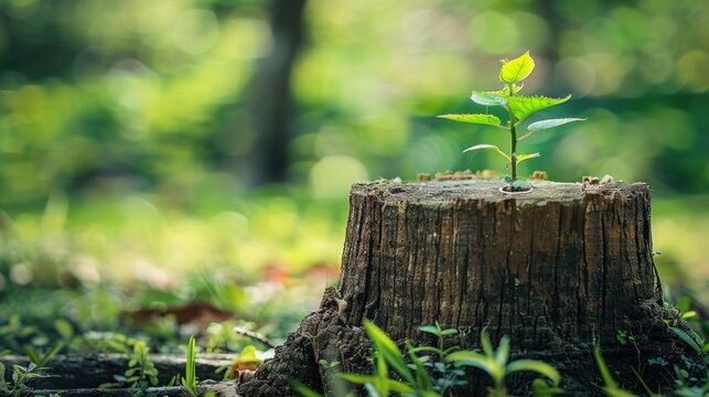 New Life Emerges from Decayed Tree Stump