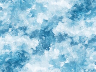 Fototapeta premium Abstract Blue Watercolor Sky Background Texture