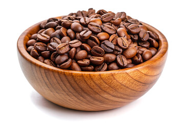 Fototapeta premium coffee beans in a bowl with white background