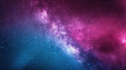 Obraz premium Experience the beauty of a serene evening under a purple sky, adorned with delicate cirrus clouds and twinkling stars.