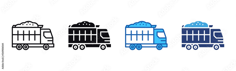 Poster Raw Materials icon sheet multiple style collection