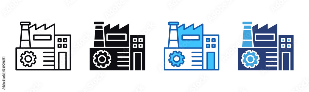 Poster Manufacture icon sheet multiple style collection