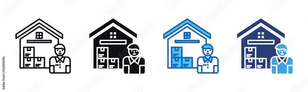 Poster Warehous icon sheet multiple style collection