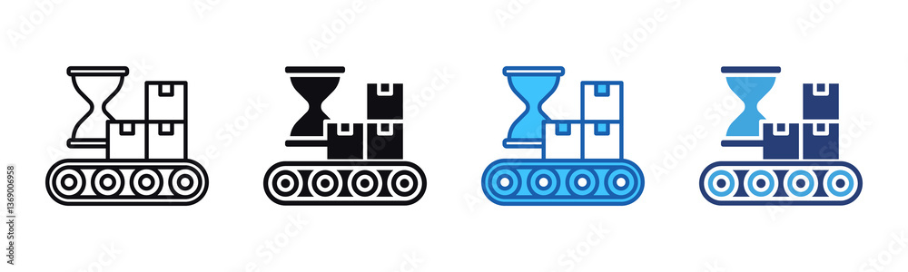 Poster Waiting icon sheet multiple style collection