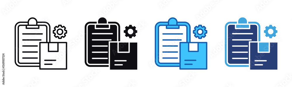 Poster Specification icon sheet multiple style collection