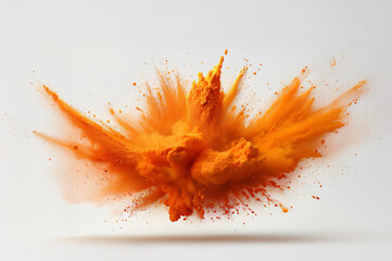 Energiegeladene orange Farbexplosion