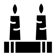 Candle Light Flame  Glyph Icon