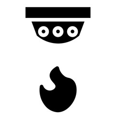 Smoke Detector Fire  Glyph Icon