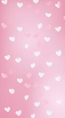 Pink background with a small hearts pattern, a seamless pattern, vector illustration, pastel pink color palette, phone wallpaper