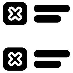 Obraz premium Cancel Delete Remove Glyph Icon