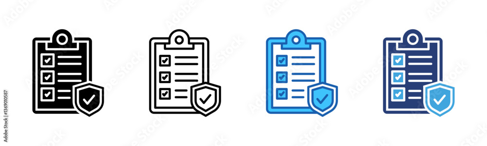 Poster Policies icon sheet multiple style collection