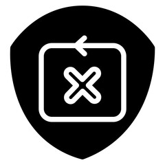 Obraz premium Failure Cyber Security Glyph Icon