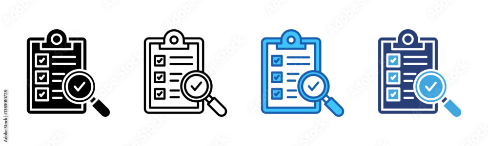 Poster evaluation icon sheet multiple style collection