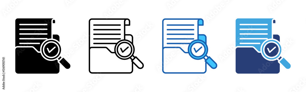 Poster Auditing icon sheet multiple style collection