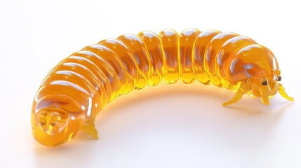 Naklejka premium Honeycomb Worm, 3D Rendered
