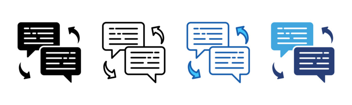 Communication icon sheet multiple style collection