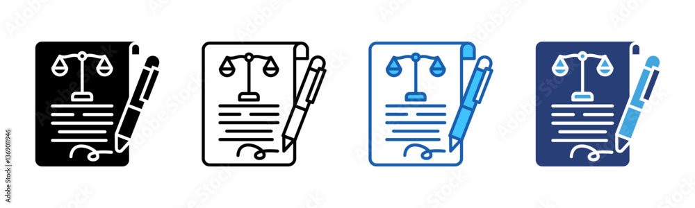 Poster regulation icon sheet multiple style collection