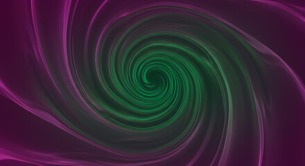 Fototapeta premium Abstract swirling vortex with amethyst and emerald hues creating a dreamy effect