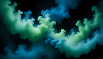 Abstract blue background with smoke, Generative AI 