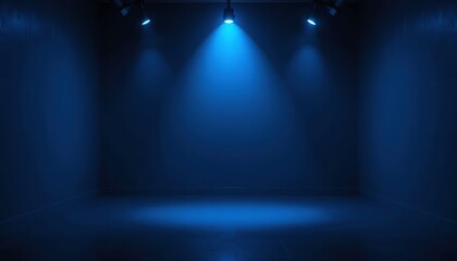 Blue Room Stage Spotlight Background - Minimalism