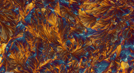Intricate fractal solidification patterns in liquid steel under polarized light