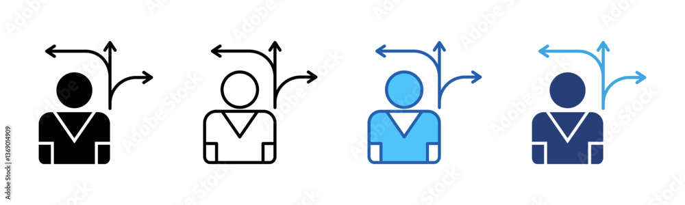 Poster Direction icon sheet multiple style collection