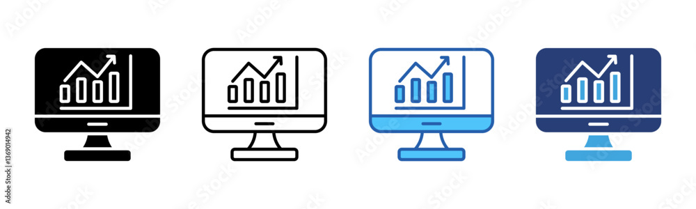 Poster Statistics icon sheet multiple style collection
