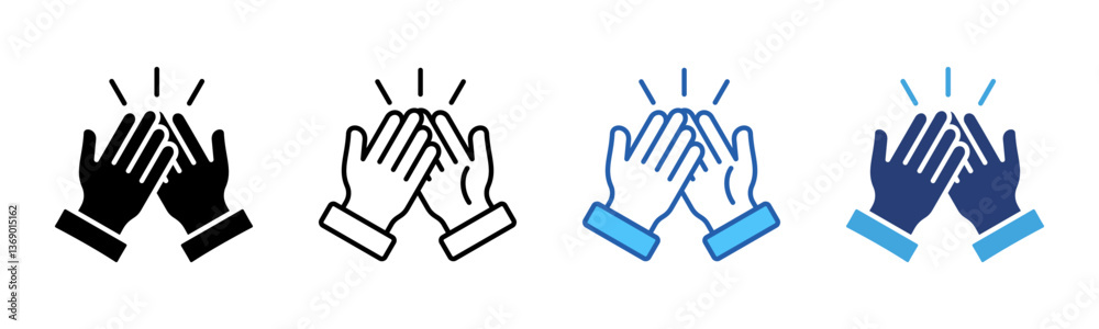Poster High Five icon sheet multiple style collection