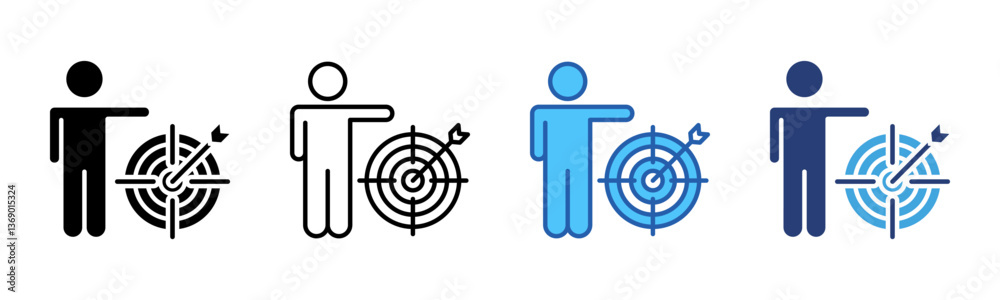 Poster Target icon sheet multiple style collection