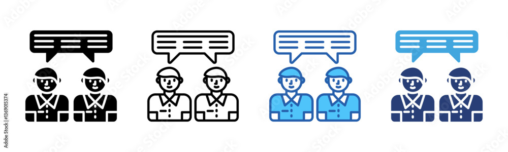 Poster Conversation icon sheet multiple style collection