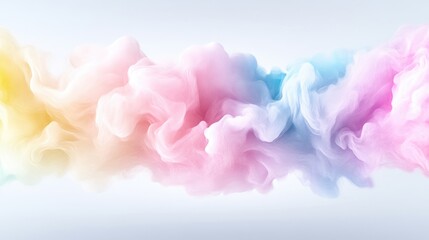 Fototapeta premium Pastel colored ink flowing smoothly. Soft, ethereal colors blend in a beautiful abstract design