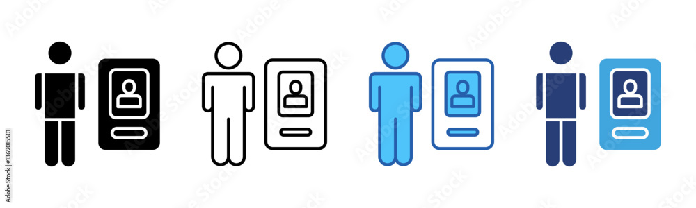 Poster profile icon sheet multiple style collection