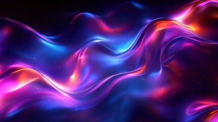 Naklejka premium Colorful Abstract Waves of Light Flowing in a Dreamy Pattern
