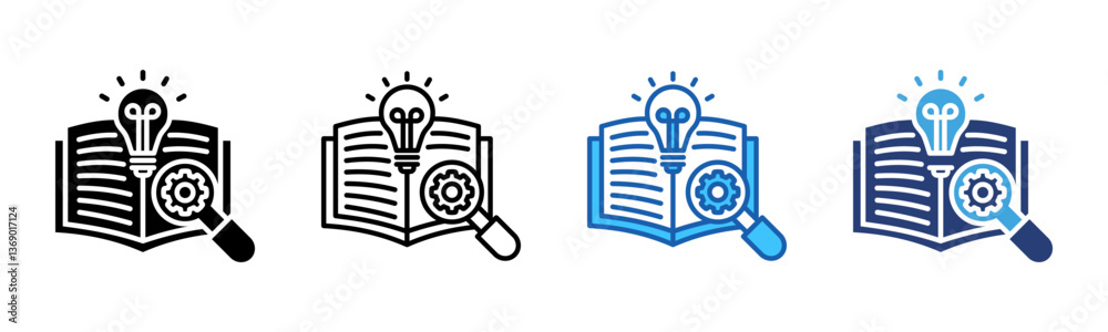 Poster Research And Development icon sheet multiple style collection
