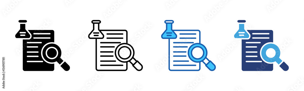 Poster Synthesis icon sheet multiple style collection