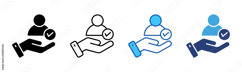 Poster customer icon sheet multiple style collection