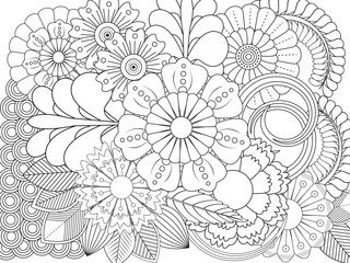 PrintFlowers Coloring Pages For Adules