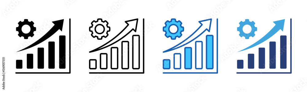 Poster Improving icon sheet multiple style collection