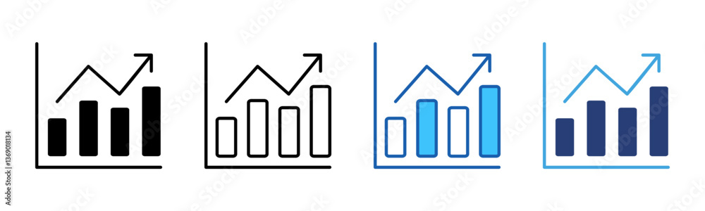 Poster Statistics icon sheet multiple style collection