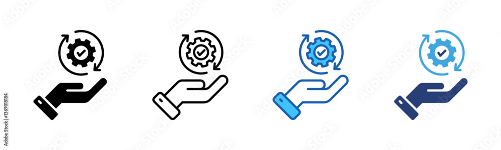 Poster Process icon sheet multiple style collection