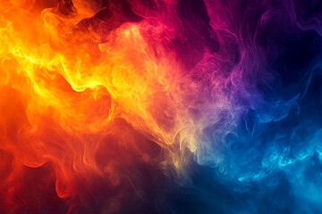 Fototapeta premium A vibrant abstract image with a blend of colors and fluid textures, creating a modern and dreamy feel. Perfect for digital art and design visuals.