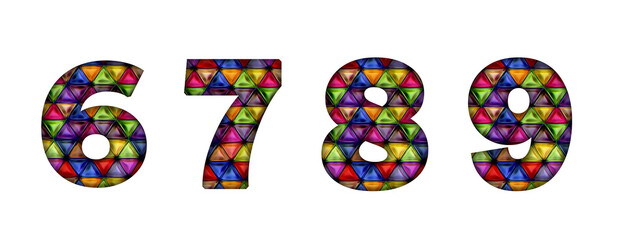 6, 7, 8, 9 Geomatrical Digital Design pattern Number letter text typography font copy transparent