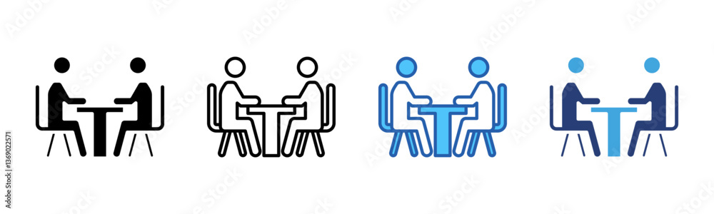 Poster mentoring icon sheet multiple style collection