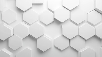 Fototapeta premium Abstract white hexagonal pattern