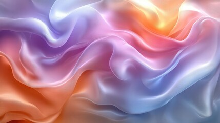 Fototapeta premium Soft Colorful Silks with Gentle Waves and Flowing Texture Background