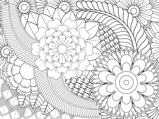 PrintFlowers Coloring Pages For Adules