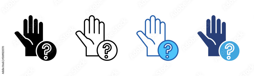Poster Help icon sheet multiple style collection