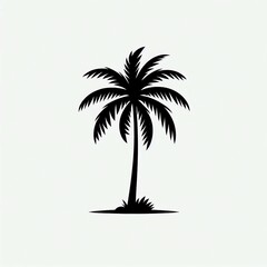 Obraz premium Silhouette of a Tropical Palm Tree