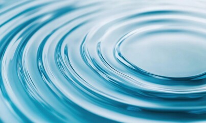 Blue water ripples expanding outwards, creating concentric circles