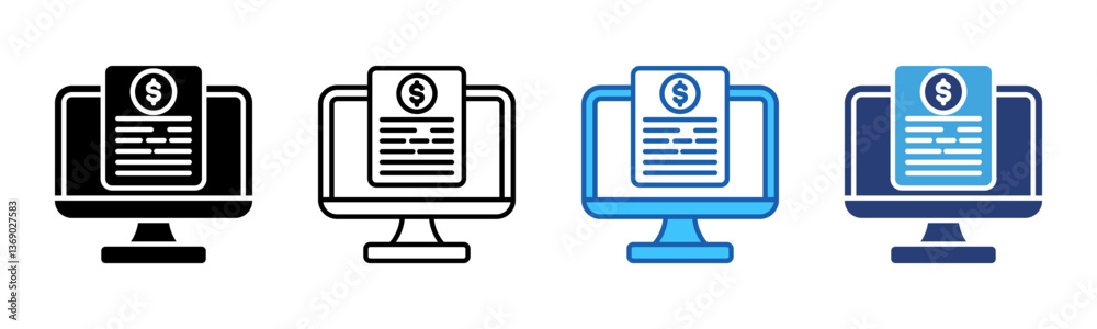 Poster Computer icon sheet multiple style collection